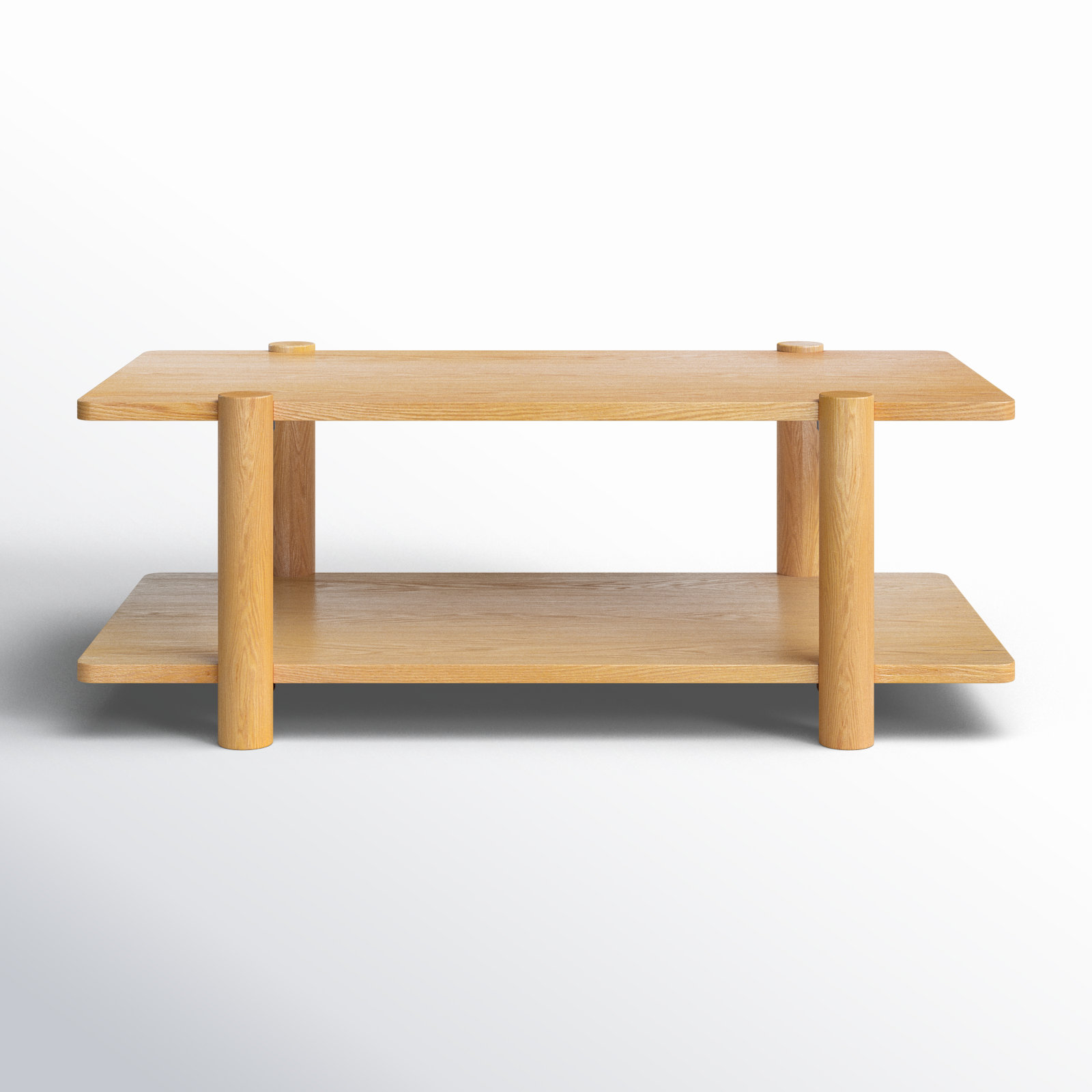 Hepburn 2 Shelf Wood Coffee Table, Natural