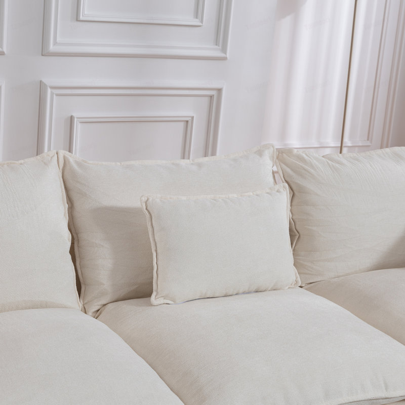 Canapé modulaire surdimensionné Cloud Couch True Relax Comfy Couches, Blanc gaufré