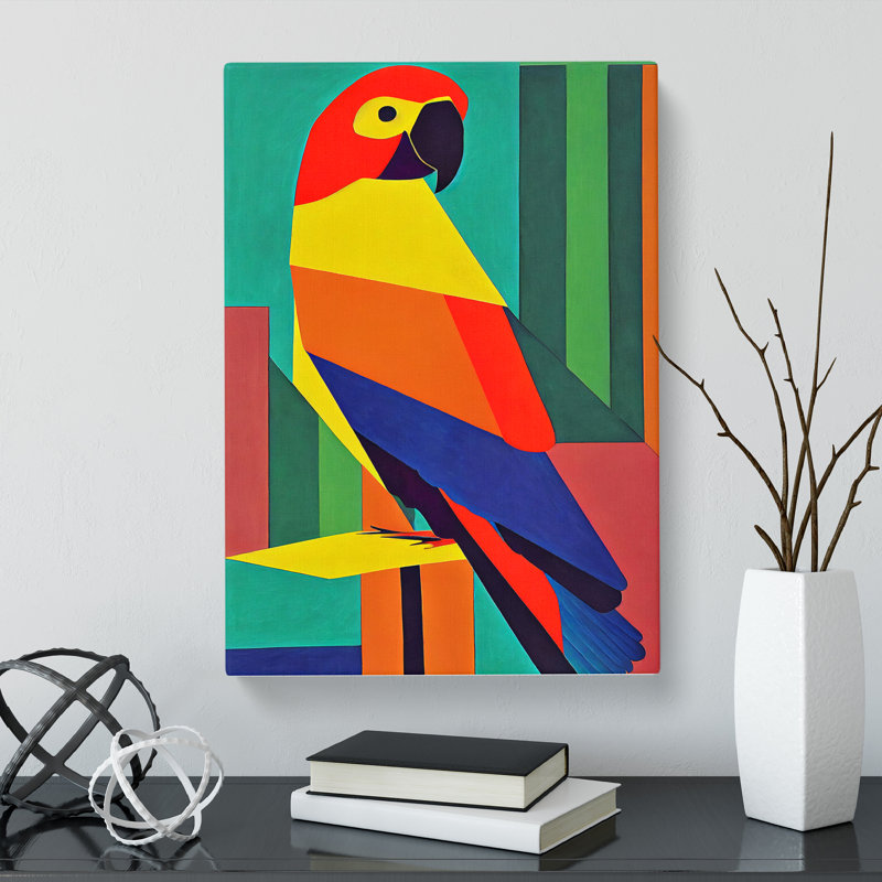 Parrot Abstract Vol.2 - Wrapped Canvas, 60cm H x 40cm W x 3cm D