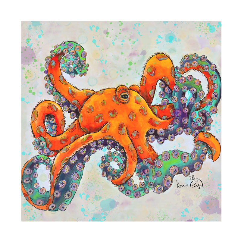 Art sur toile Karrie Evenson Octopus 1, H 14 po x l 14 po