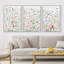 Wildflower Meadow Botanical Soft Pastel Style Wall Art Decor Framed On Canvas 3 Pieces Print-125120585-125120588