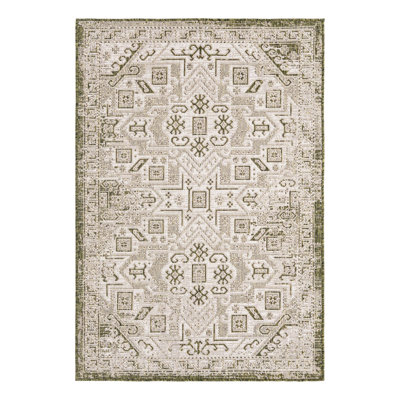 Tapis intérieur / extérieur bleu Alvenia Southwestern