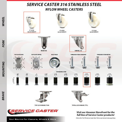 Swivel Stem Caster