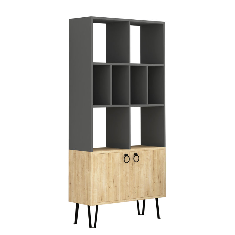 Rek Bookcase, Anthracite/Oak