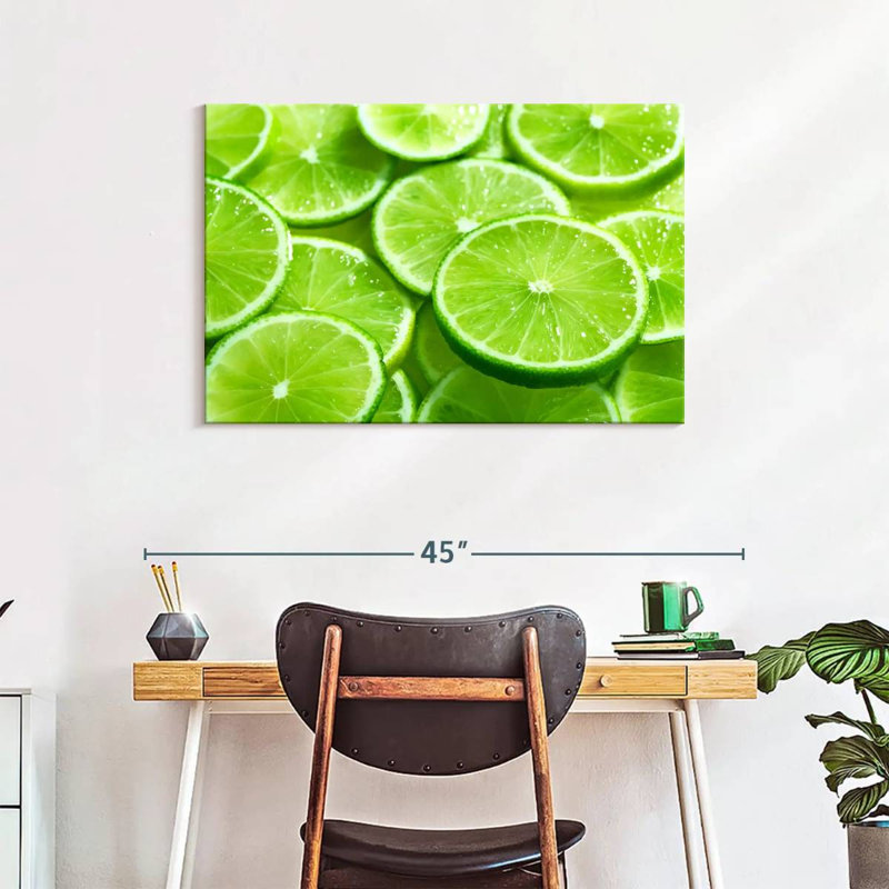 Yarlin Lime Slices, 24" H x 36" W