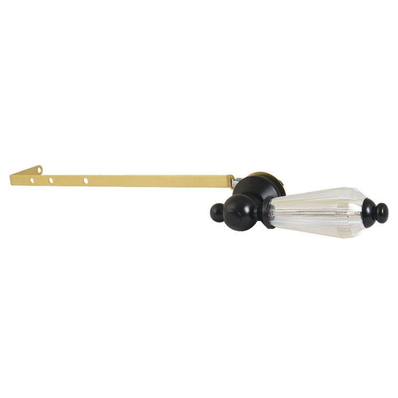 Levier de réservoir de toilette universel à fixation avant ou latérale Kingston Brass KTWLLD Kingston, Noir mat