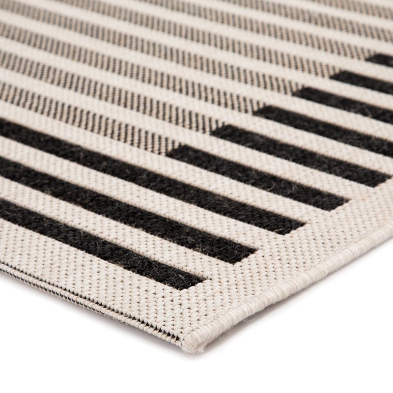 Tapis rayé intérieur / extérieur Weltyton, Rectangle 2 pi x 3 pi 7 po