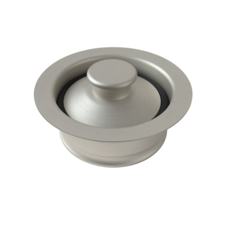 Drain, Disposal Flange With Stopper, Satin Nickel