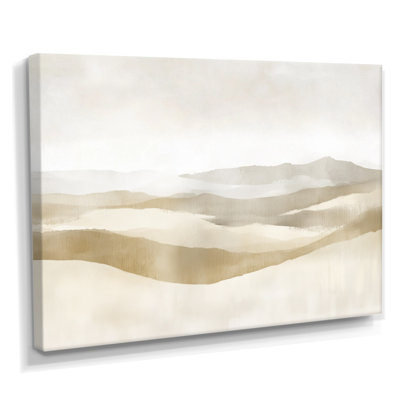 Champ abstrait neutre beige clair II - Paysages - Tableau encadré