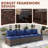4 -Person Rattan Patio Safo With Cushions-552961615-552961613