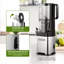 Extracteur de jus à pressage à froid AMZCHEF avec goulotte d'alimentation large de 5,2 po, extracteur de jus à mastication lente pour fruits et légumes entiers, conception en acier inoxydable, facile à nettoyer, rendement élevé en jus