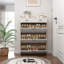 Armoire de rangement pour chaussures blanche et chêne, 3 tiroirs rotatifs, maximise l'utilisation de l'espace Armoire à grande capacité avec portes 2 couleurs, look moderne
