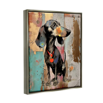 " Dachshund Modern Collage "