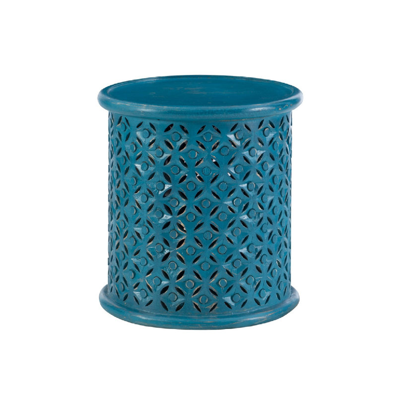 Eakin Solid Wood End Table, Blue