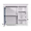 Armoire de salle de bain murale 32 "avec miroir, armoire à pharmacie murale avec 3 tablettes, armoire de rangement avec miroir