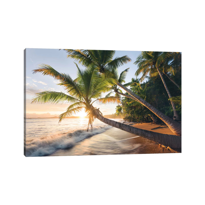 Secret Beach, Caribbean by Stefan Hefele - Print on Canvas, 101.6 cm H x 66.04 cm W x 1.91 cm D, Wrapped Canvas