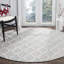 Tapis argent / ivoire en laine / viscose tissé à la main à motif géométrique Russo-755331901