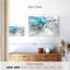 Impression sur toile bleu marbre liquide-2096851454