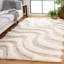 Tapis abstrait en laine fait à la main beige / ivoire Bowning-1866314944