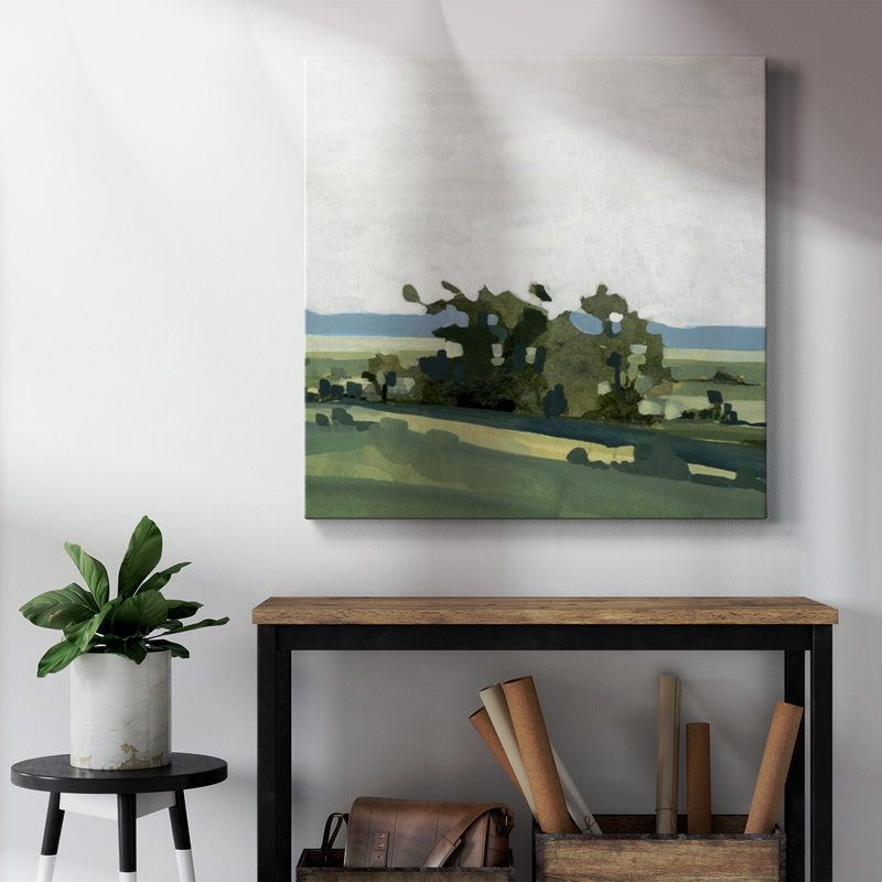 Breezy Landscape II - Toile tendue avec châssis de qualité supérieure - prête à être accrochée