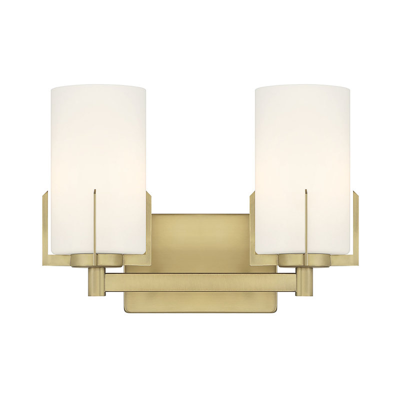 Meuble-lavabo 2 lumières Alylah, Laiton, Deux lumières, H 9,5 po x l 13,25 po x P 7 po