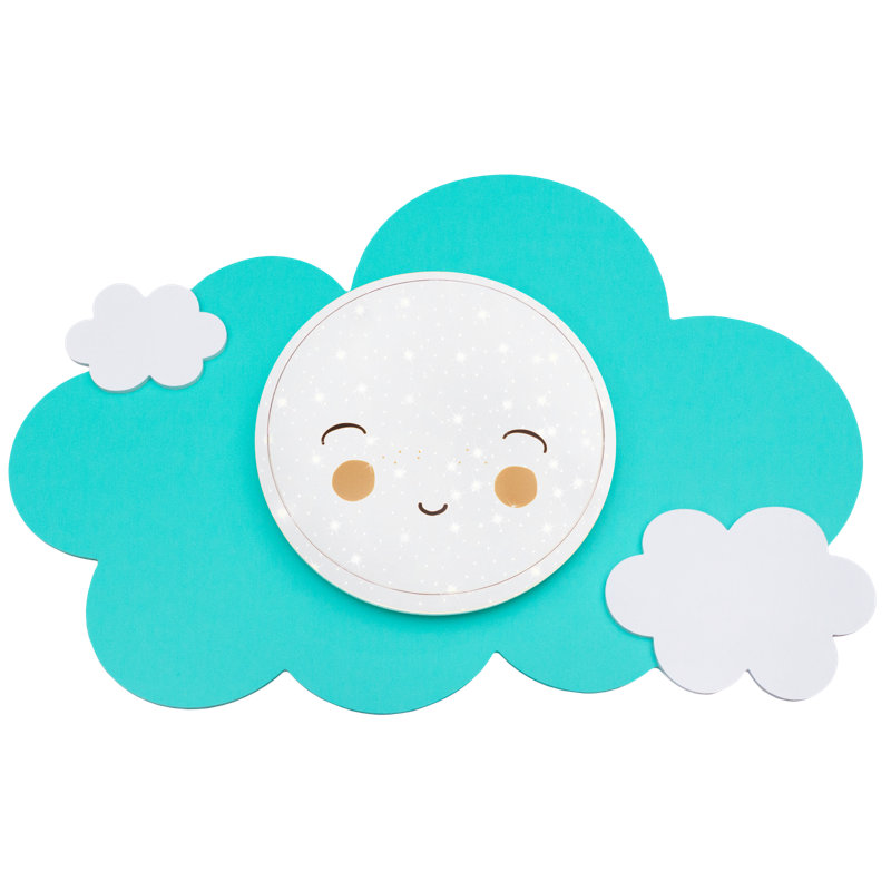 Dudek LED Flush Mount, Turquoise