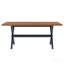 Table de salle à manger de 71 po x 35,4 po en bois de noyer avec table en X Table de salle à manger multifonctionnelle de style industriel moderne pour 6 à 8 personnes.-129417429