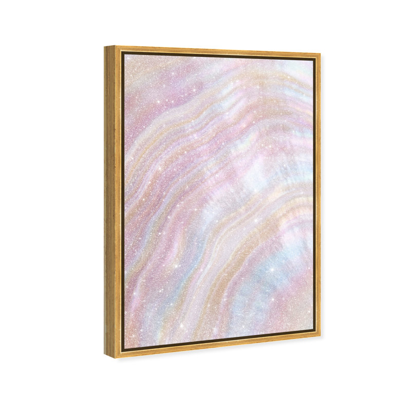 Blush Seashell Canvas Nautical & Beach Print by Oliver Gal, Black Frame, 10 x 15, 16"H x 11"W, Gold Floater Frame