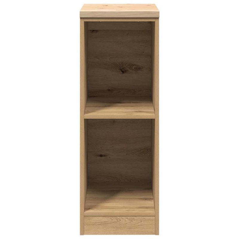 Solid Wood Single Storage Cabinet ( 85cm H x 30cm W x 51cm D), 30 x 51 x 85 cm, 2 Shelves, Black