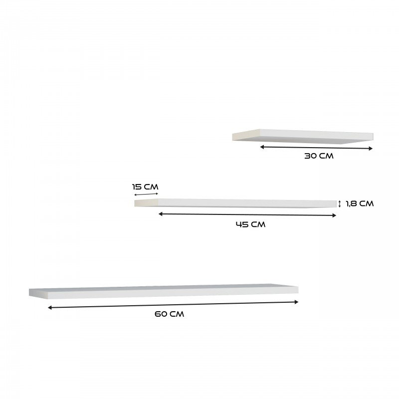 Joetta 1.8cm H x 15cm W Standard Bookcase, White