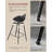 Borna 17.7''W x 15.7''D Mid-Century Faux Leather Bar Stools/ Counter Stools with Steel Frame & Footrest-526089321-526139416