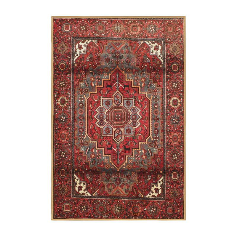 Tapis rouge à motif sud-ouest, Rectangle 5 pi x 7 pi