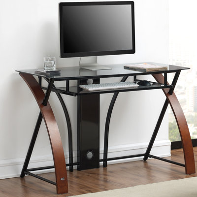 Errai Glass Top Computer Desk