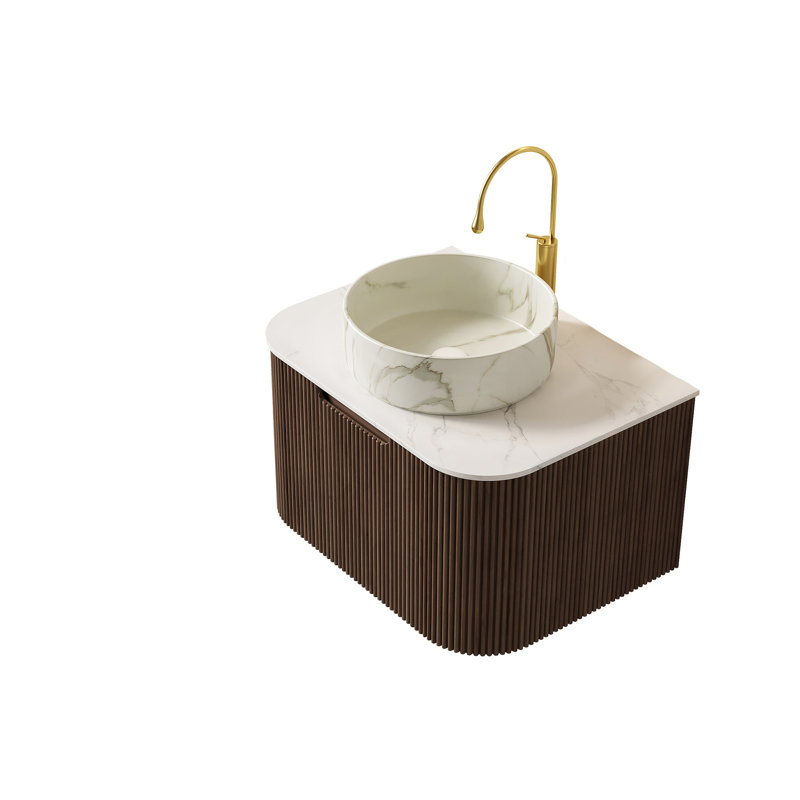 Meuble-lavabo flottant avec lavabo, 24 pouces