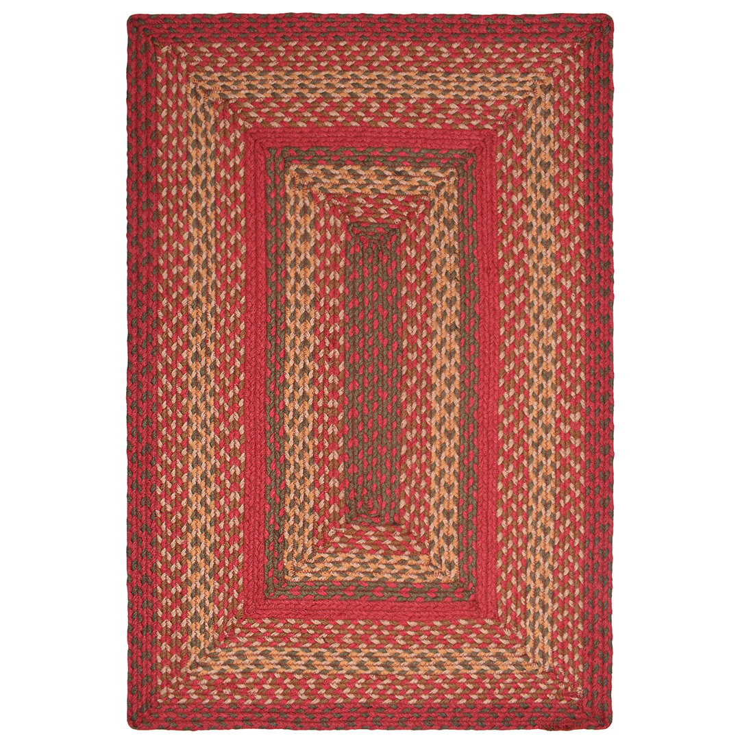 Burkleigh Farmhouse Braided Red Jute Area Rug August Grove® Rug