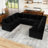 Rundey U Shaped Sleeper Sofa Sectional Sofa Bed With Storage Seat-119112654