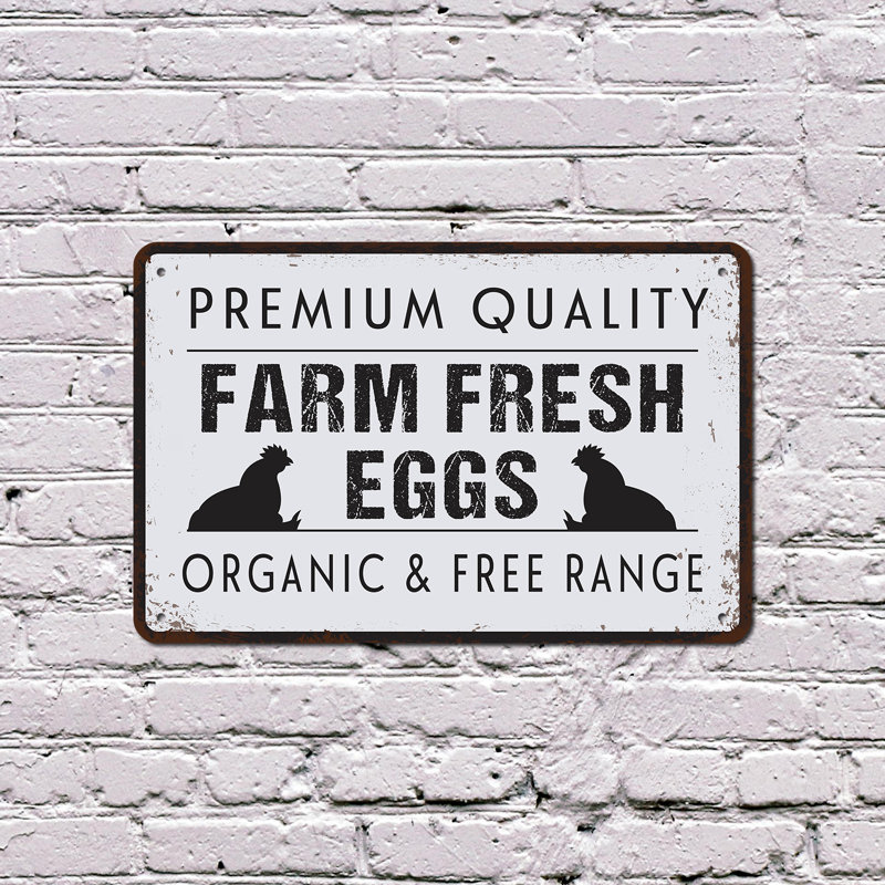 Enseigne à poulailler Farm Fresh Eggs
