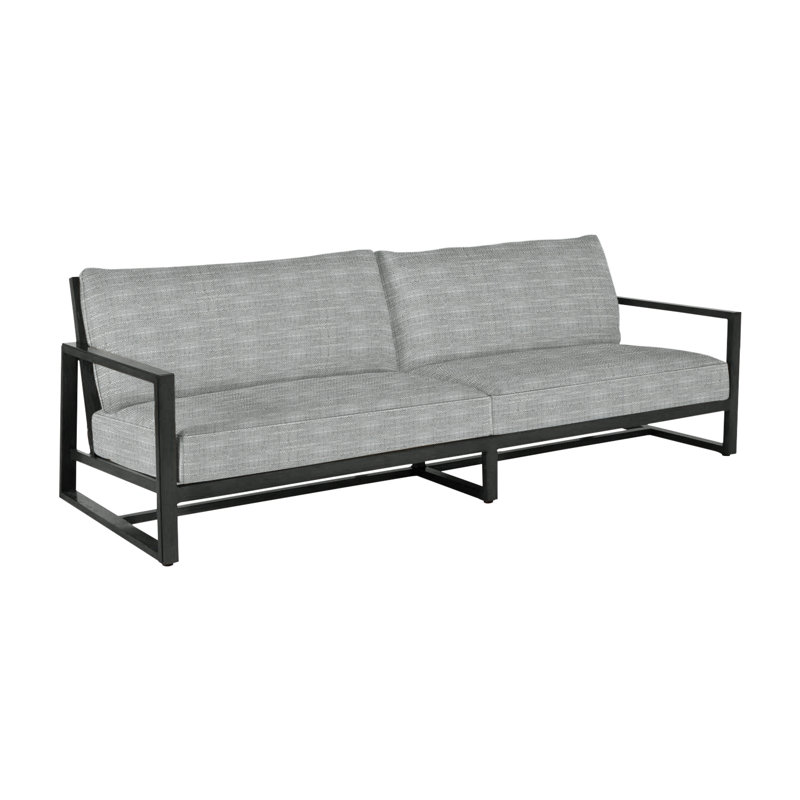 Avondale Aluminum Sofa - Slate Gray, Slate Gray, No Welt, Herringbone Sand