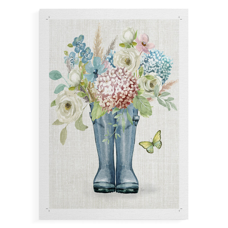 Bottes de jardin - Impression sur toile seulement - NON-CADRE, H 18 po x l 12 po