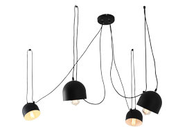 Allan 4 - Light Cluster Pendant, Black