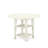 3 Piece Dining Table Set Contains a Round Dinner Table with Dropleaf & Shelves and 2 Light Beige Linen Fabric Upholstered Chairs, Linen White-466802908-466802911
