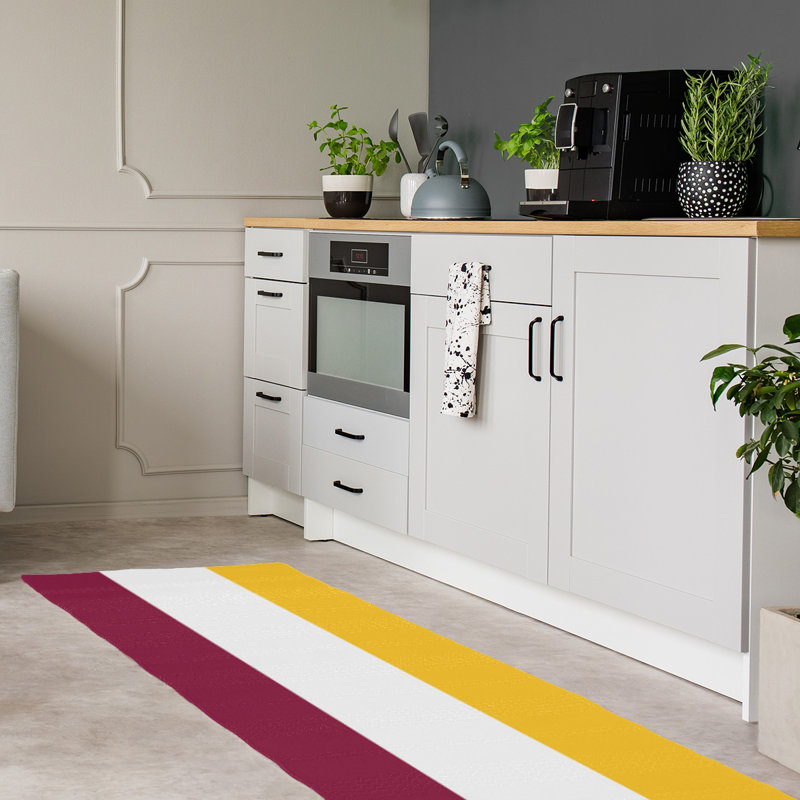 Tapis de zone rouge/jaune, Tapis de couloir 2 pi 6 po x 8 pi