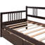 Lit de jour simple avec tiroirs de finition - Fabrication en bois pour une utilisation à long terme-140421393
