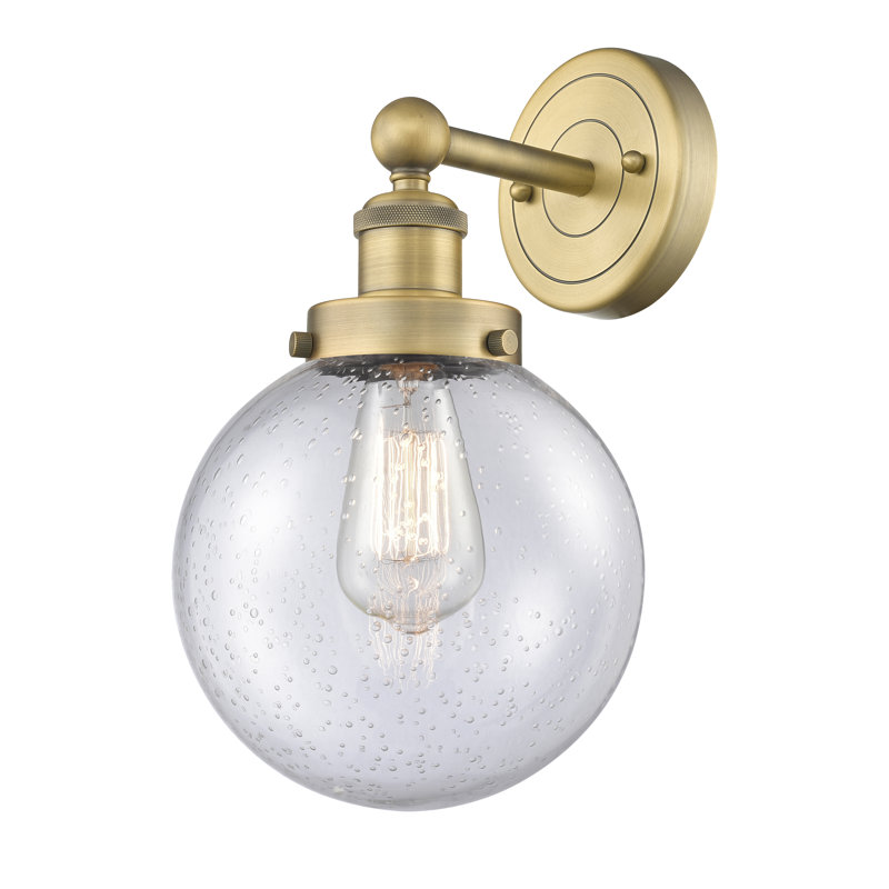 Chalkhill Armed Sconce, Seedy, Brushed Brass