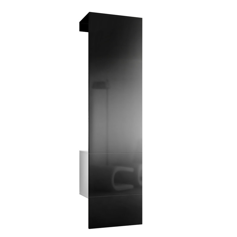 Callisto Hall Tree 52cm Wide with Shoe Storage, Glossy Black