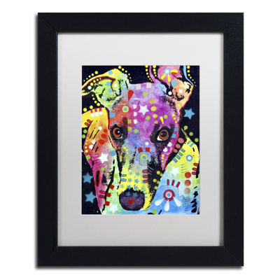 «Whippet», impression sur toile encadrée