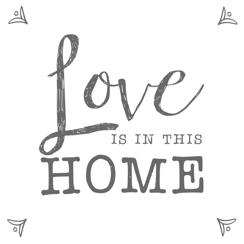 Love In This Home Alt - Wrapped Canvas Print, 76cm H x 76cm W x 3.8cm D