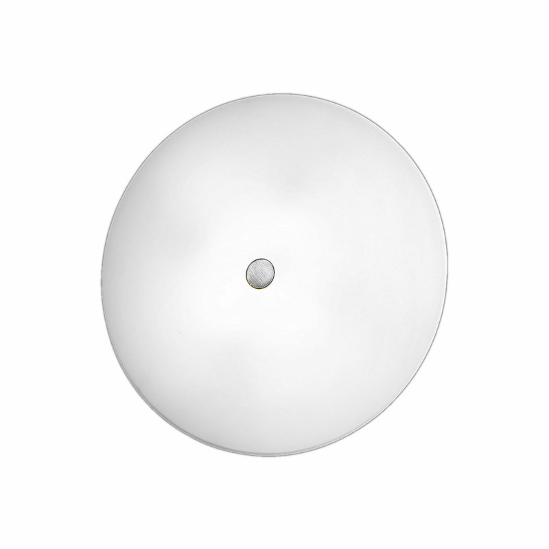 Bianca Flush Mount, 8 cm H x 42 cm W x 42 cm D, Nickel Matt/White