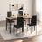 Ergonomic Leather 3-Piece Dining Set - Water-Resistant, Space-Saving For Small Spaces-516323145