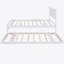 Lit plateforme double avec lit gigogne réglable, blanc-1495028308